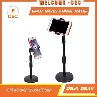 Giá Đỡ Điện Thoại livestream xem video Ổn Định Xoay 360 Độ, Chân đỡ để bàn tiện dụng GD01 [CEC Store]