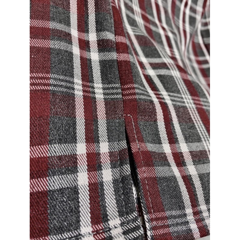 Chân váy ngắn xẻ đùi hai bên sọc caro trắng đen, váy chữ A ngắn | BigBuy360 - bigbuy360.vn