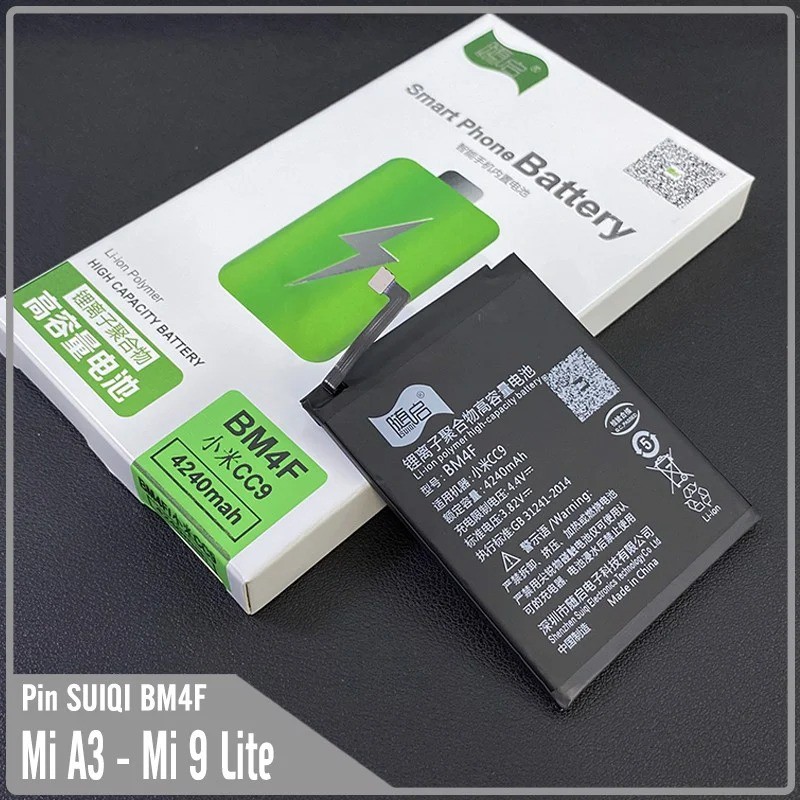 Pin Suiqi Li-ion thay thế cho Xiaomi Mi 9 Lite - Mi CC9 - Mi CC9e - Mi A3 (BM4F) 4240mAh