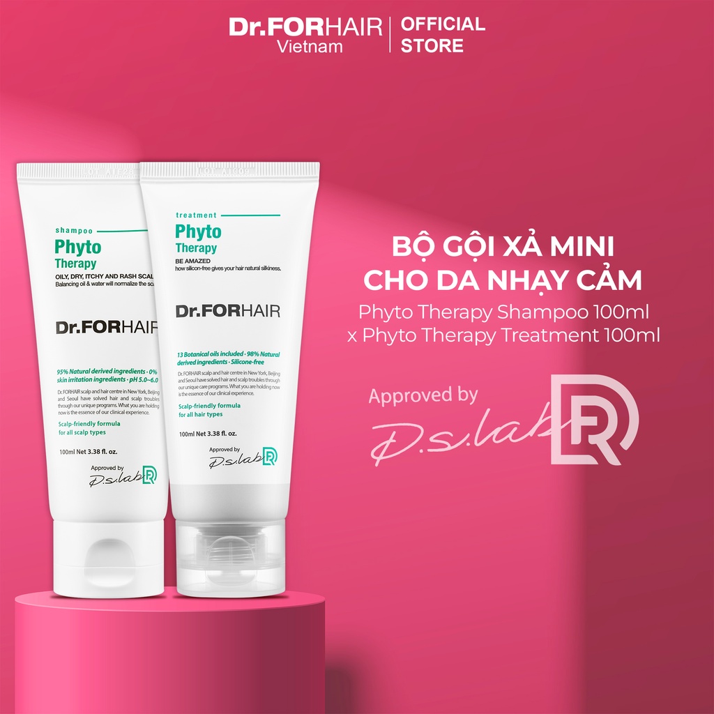 Combo Dầu Gội Và Dầu Xả Cho Da Nhạy Cảm Dr.FORHAIR Hàn Quốc Phyto Therapy 100ml