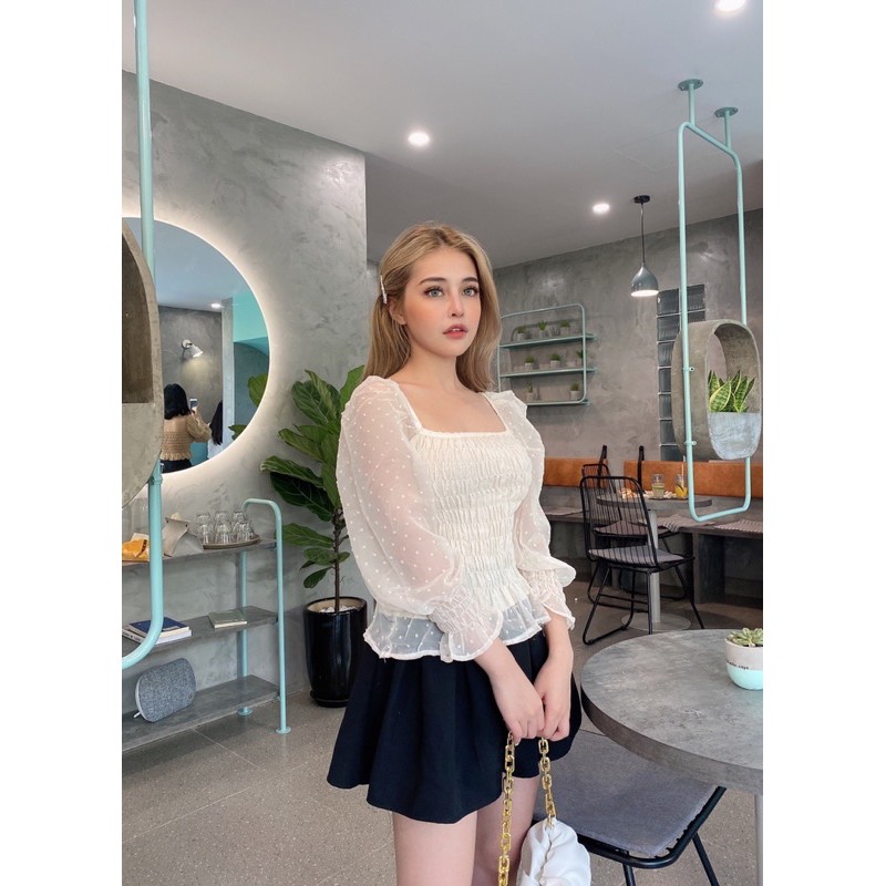 Áo dài tay pha tay chun ôm form [HOT NHẤT] chất siêu xịn