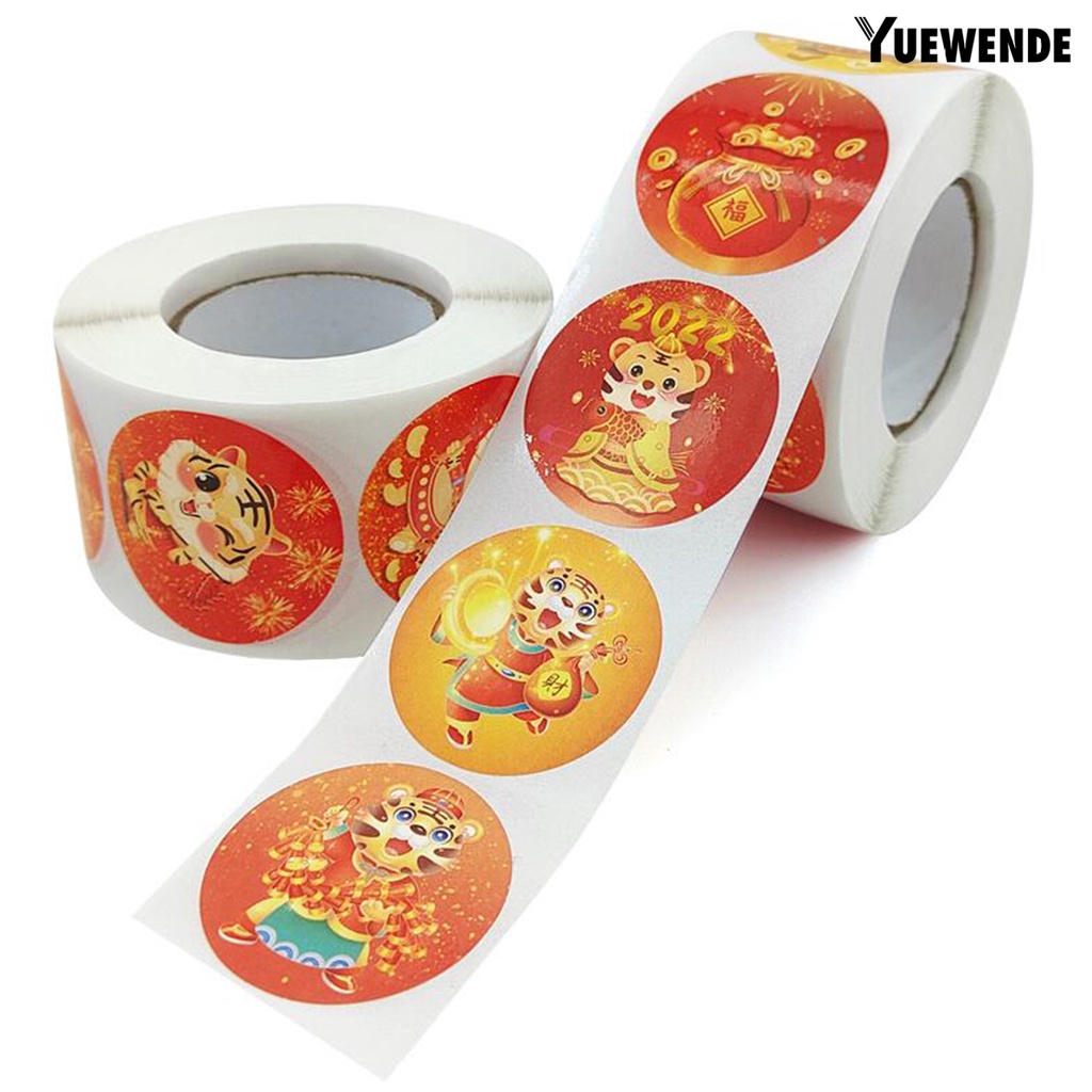 Bộ 500 miếng dán trang trí hình hổ năm mới mini 2022 cho trẻ em