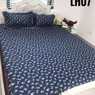 Bộ ga gối cotton lụa Hàn cao cấp