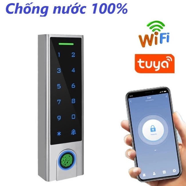 Đầu đọc vân tay Wifi, khóa vân tay cửa cuốn, kết hợp được tất cả các loại khóa điện tử, Access Control