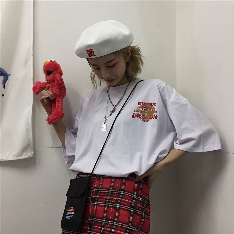 Áo Thun Tay Lỡ 100% Cotton Form Rộng Nam Nữ Unisex Ulzzang