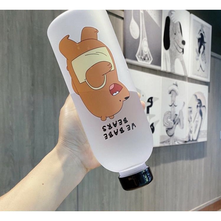 [KÈM PHỤ KIỆN ] Bình Đựng Nước 1000ml Hàn Quốc ❤️❤️ Nhựa Cao Cấp ❤️❤️ Hình Gấu Bear Cute Kèm Phụ Kiện 7 món | BigBuy360 - bigbuy360.vn