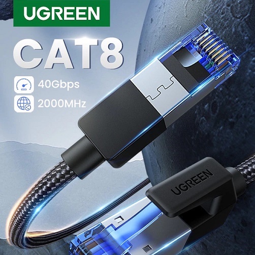 Cáp mạng Cat7 vỏ bọc Nylon dài 1,5M băng thông 10Gbps 600MHZ Ugreen 80422 - Hàng Chính Hãng