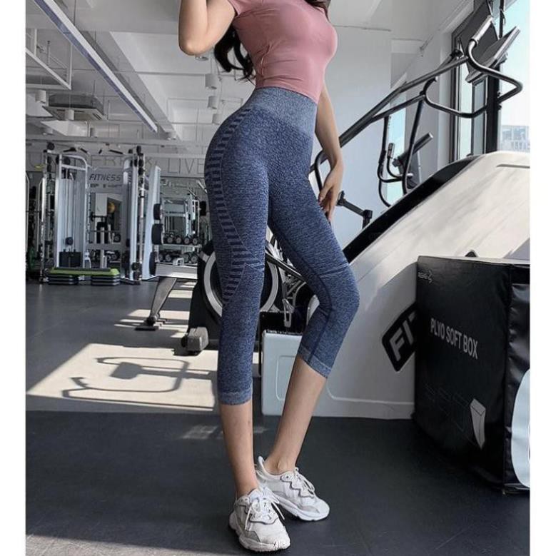 [EMMA] Quần Tập Gym Nữ [LEGGING] Lửng Vảy Cá Cạp Cao Mẫu Mới [ĐỒ TẬP]