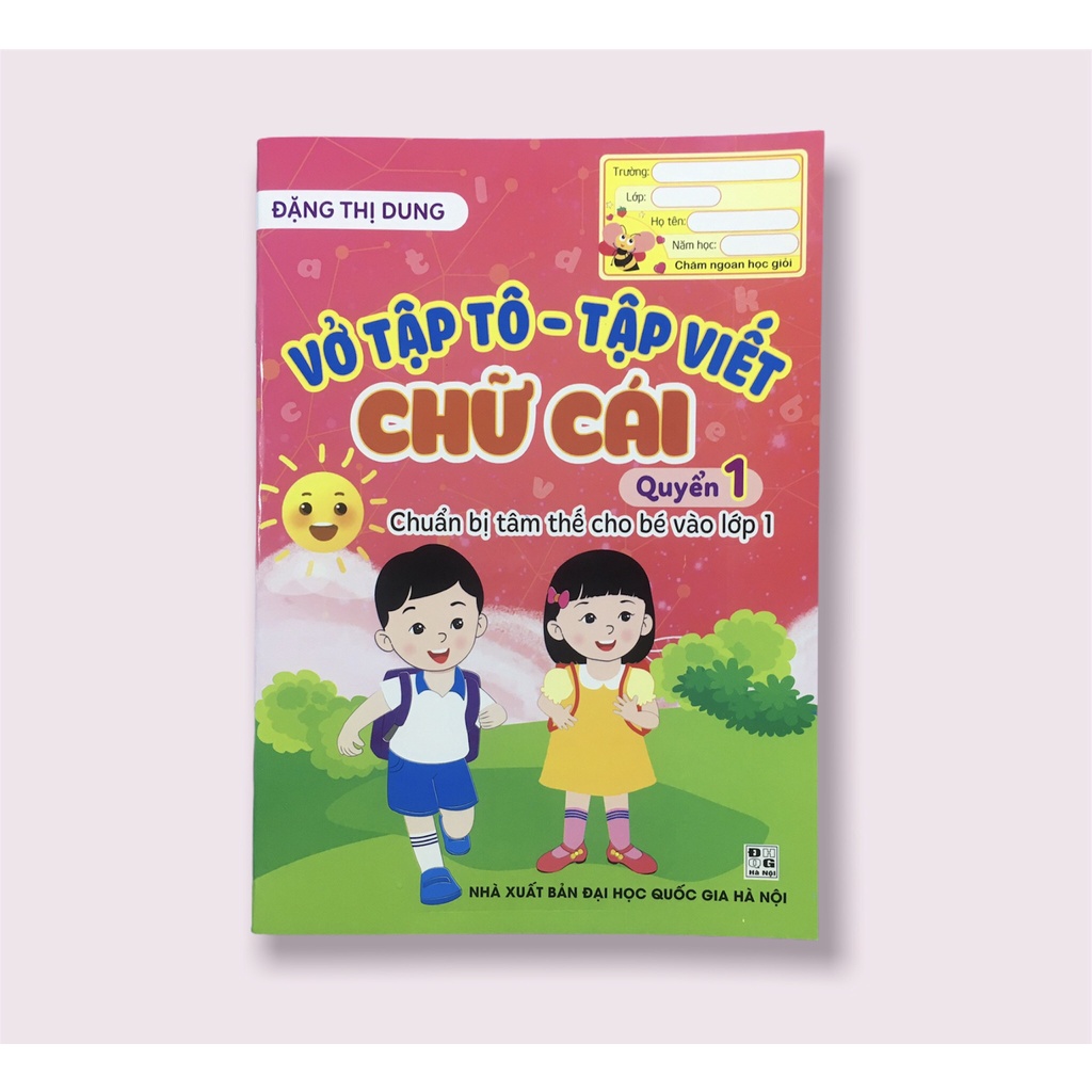 Sách (Combo, Lẻ tùy chọn) Vở tập tô tập viết Chữ cái (Quyển 1, Quyển 2)