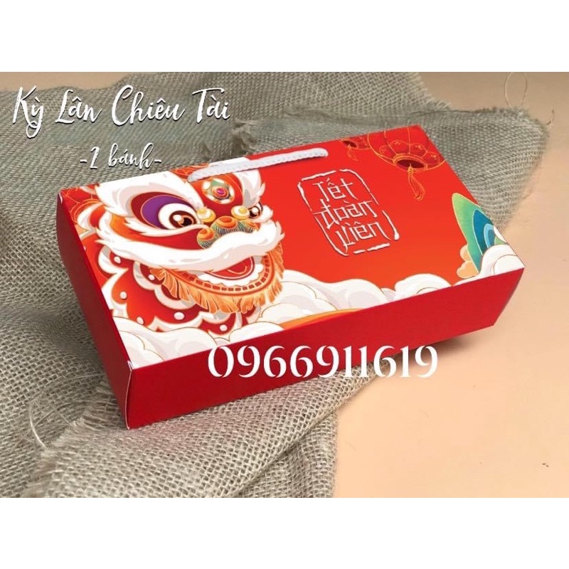 5vỏ hộp 2 bánh trung thu Kỳ lân không kèm hộp nhỏ