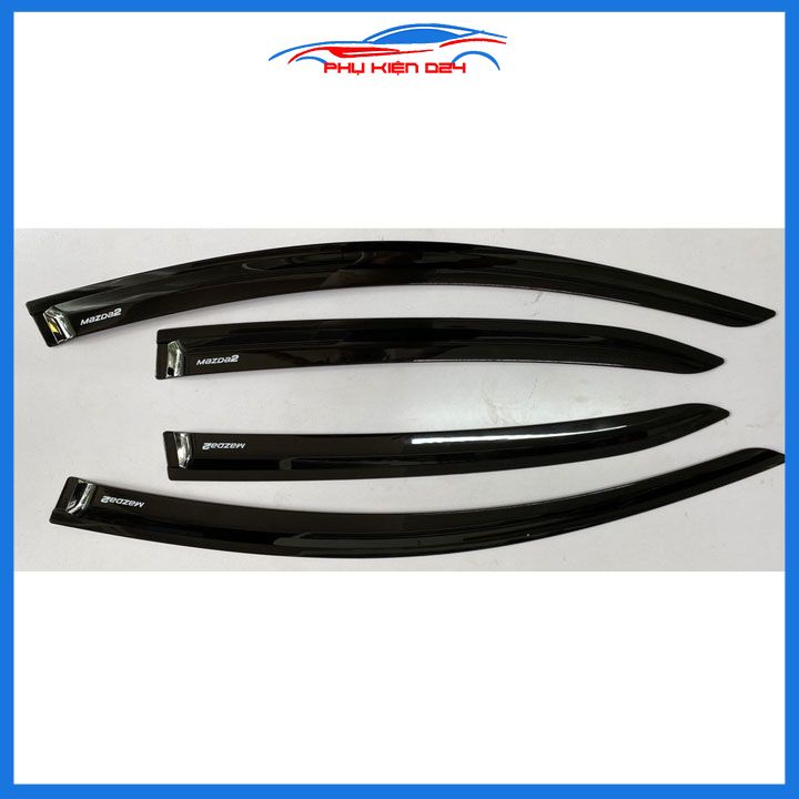 Vè che mưa cho xe ô tô Mazda 2 2015-2016-2017-2018-2019-2020-2021-2022-2023-2024 vè đen bảo vệ trang trí xe