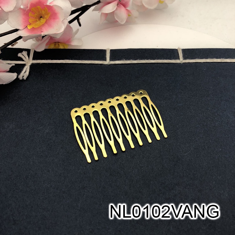 Cài răng 10 chân 56*39mm nguyên liệu làm trâm làm trang sức cổ trang cosplay cổ phục có màu KC