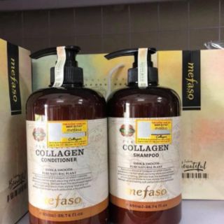 Combo cặp dầu gội xã Mefaso collagen (cổ lùn)