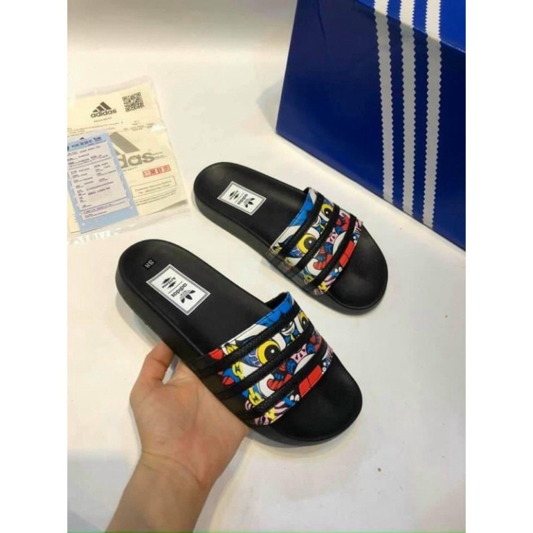 Dép Quai Ngang Cho Nam ADIDAS Hình Đầu Kì Lân Kiểu Dáng Trẻ Trung Năng Động