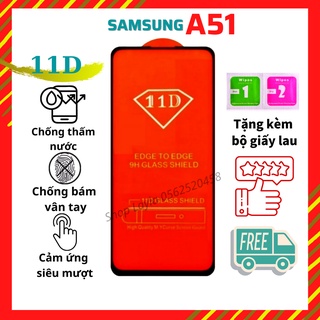 💠CAO CẤP💠 Kính Cường Lực SamSung A51 - Full màn hình 11D và trong suốt - Độ cứng 9H - Độ trong suốt cực cao.