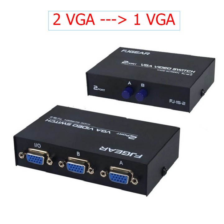 2 CPU Ra 1 Màn Hình (Bộ Chia VGA Video Switch)