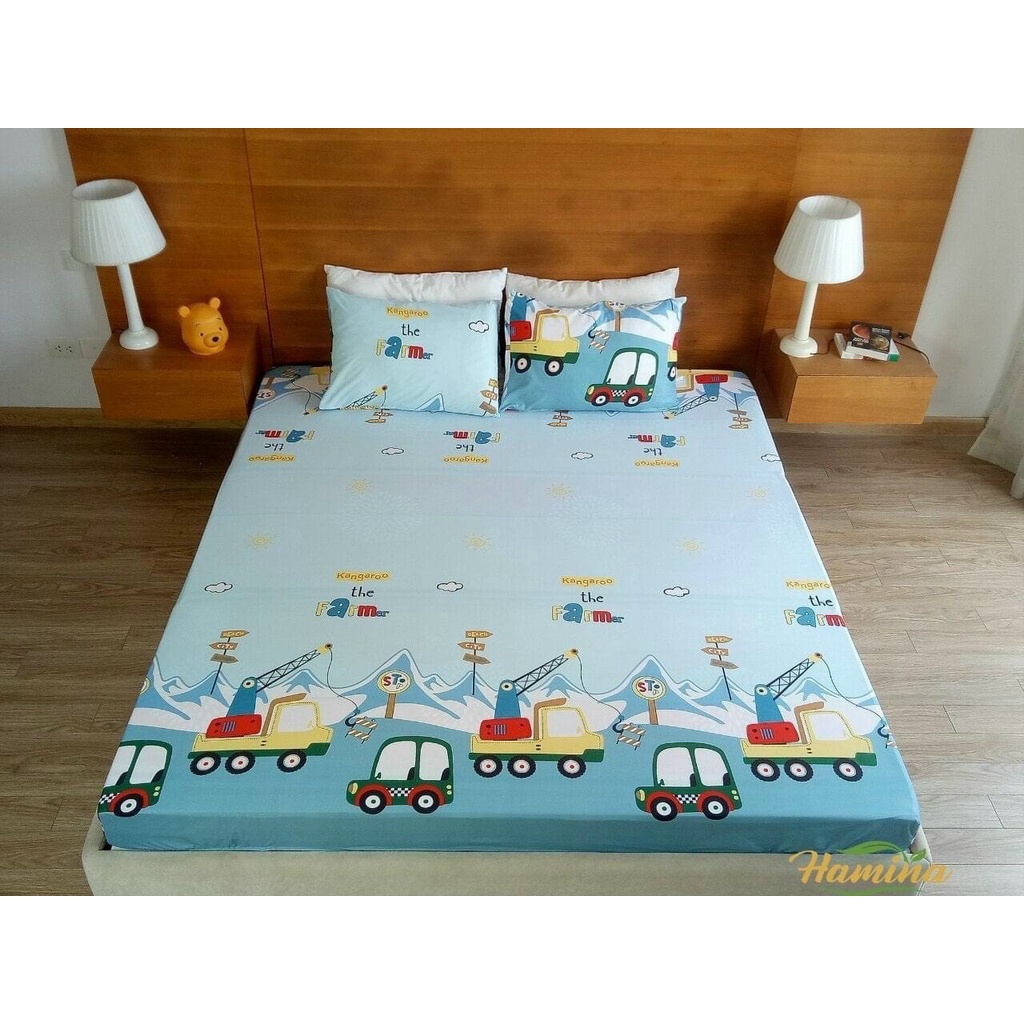 Ga Chống Thấm Cotton Hàn Quốc HIN BEDDING,Chất Liệu Vải Cotton Thoáng Khí Không Nóng Bí, Sột Soạt, Bảo Vệ Nệm