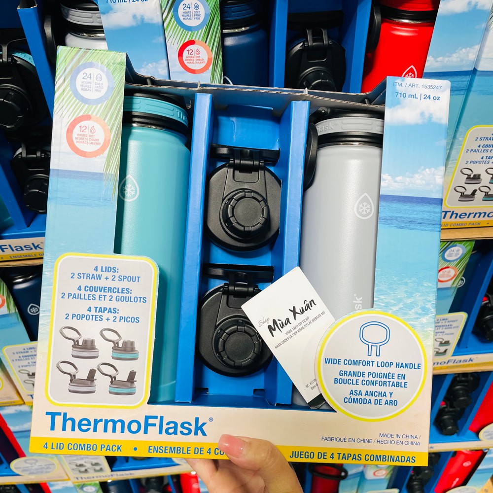 Bình giữ nhiệt 2 nắp Thermoflask Stainless Steel 710ml