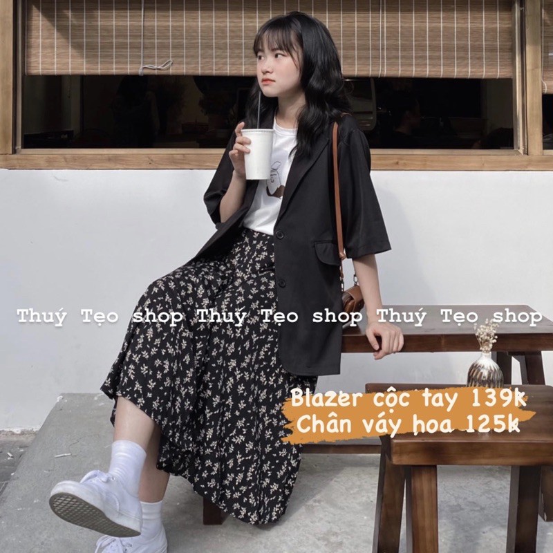 ÁO BLAZER TAY NGẮN 1 LỚP ULZZANG - Áo blazer cộc tay (ẢNH THẬT/KÈM VIDEO)