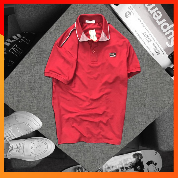 Áo Thun Nam 🌵FREESHIP – HÀNG CHẤT🌵 Cổ Bẻ Tay Ngắn Phối Bo Đính Logo, Thun Cá Sấu Poly 4 Chiều Cao Cấp | BigBuy360 - bigbuy360.vn