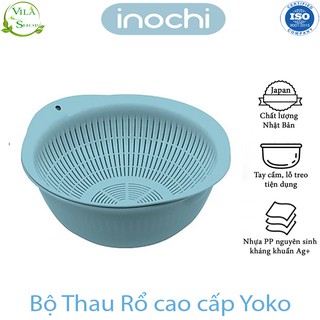 [ Bộ Sưu Tập ] Thau Rổ Nhựa, Bộ Thau Rổ Đa Năng Yoko Inochi, Nhựa PP Nguyên Sinh - Kháng Khẩu - Khử Mùi