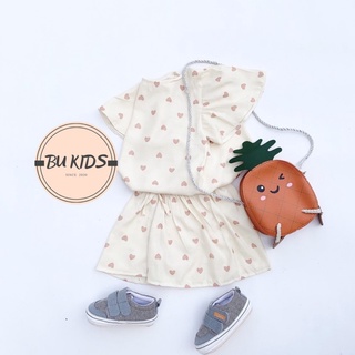Set bộ quần áo bé gái - bu kids quần váy cho bé từ 5-16kg