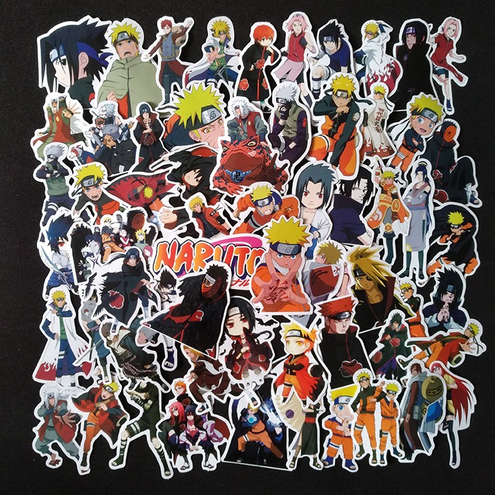 Bộ Sticker dán cao cấp chủ đề NARUTO - Dùng dán Xe, dán mũ bảo hiểm, dán Laptop...