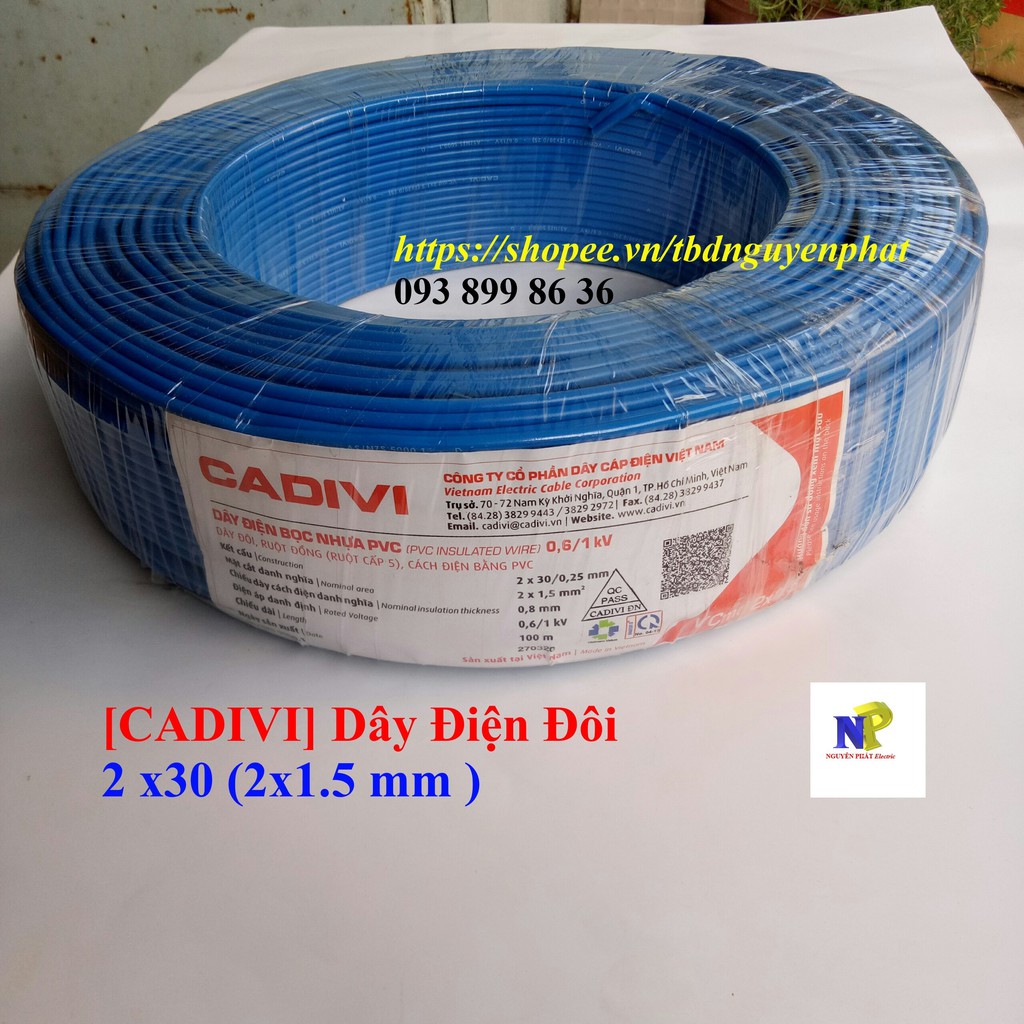 Dây Điện Đôi Cadivi - Bán Lẻ 1 Mét
