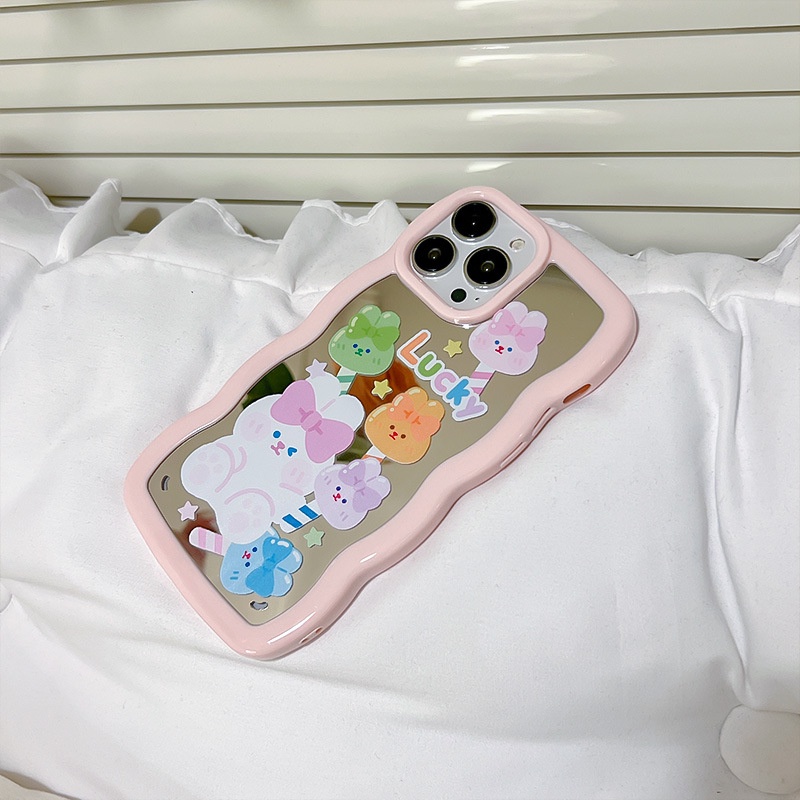 Ốp lưng iphone Ốp Điện Thoại Mặt Gương Họa Tiết Ren Cho Iphone 13Promax / 12Pro / 6 / 7 / 8plus / 14 Dinuo case