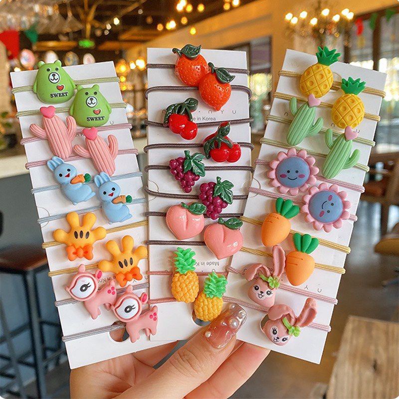 Set 10 dây buộc tóc bé gái siêu dễ thương (giao mẫu ngẫu nhiên)