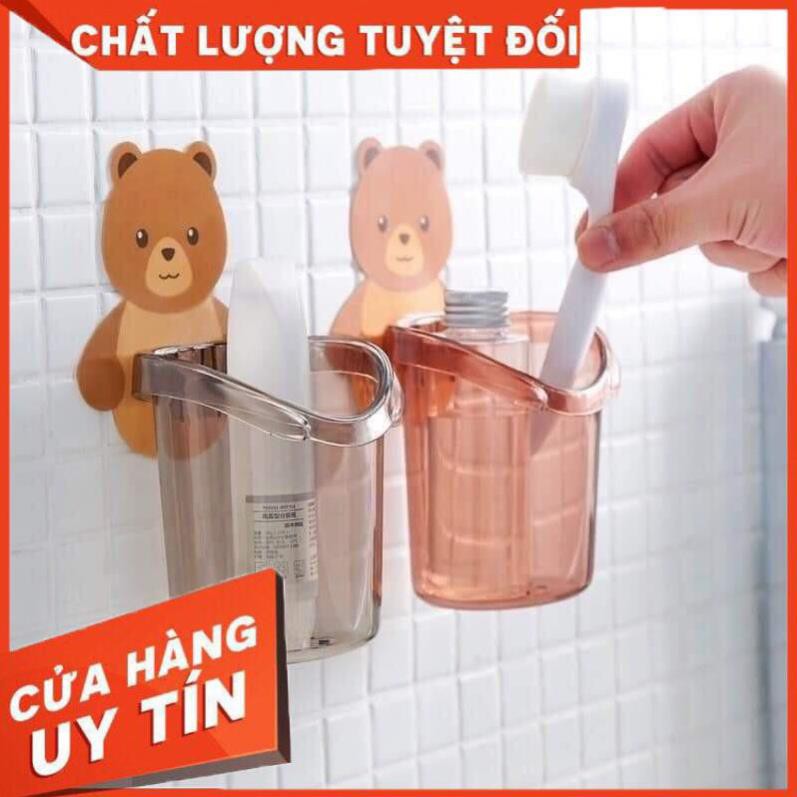 Cốc gấu đựng bàn chải đánh răng,cốc gấu dán tường siêu tiện lợi