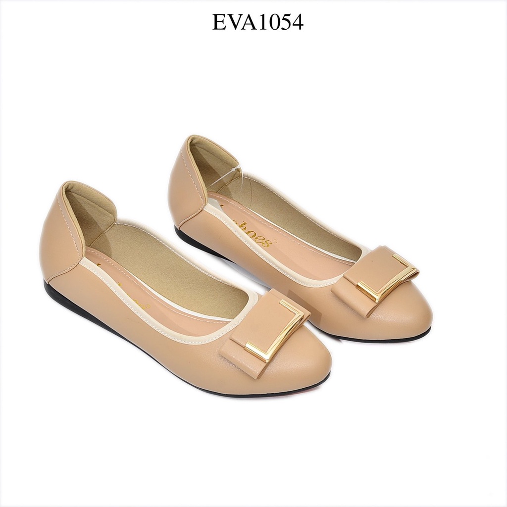 Giày Búp Bê Mũi Tròn Phối Nơ Evashoes - EVA1054