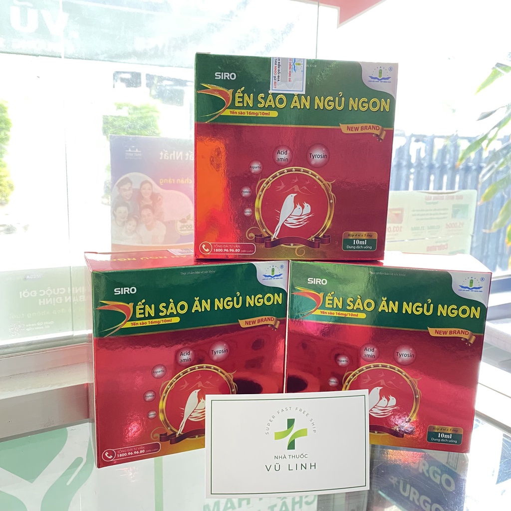 (CHÍNH HÃNG) Siro yến sào ăn ngủ ngon - giúp bồi bổ cơ thể, nâng cao đề kháng cho bé Hộp 20 ống 10ml