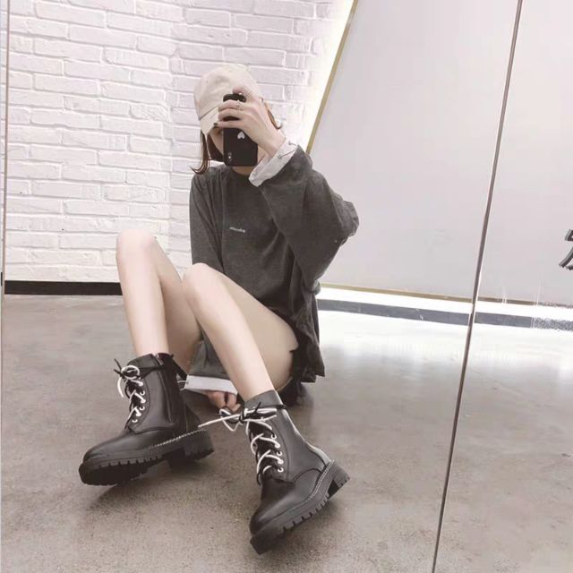 Order boots cao cổ mới nhất nằm trong BST mùa thu đông 2019 style Hàn Quốc, hàng quảng châu loại đẹp