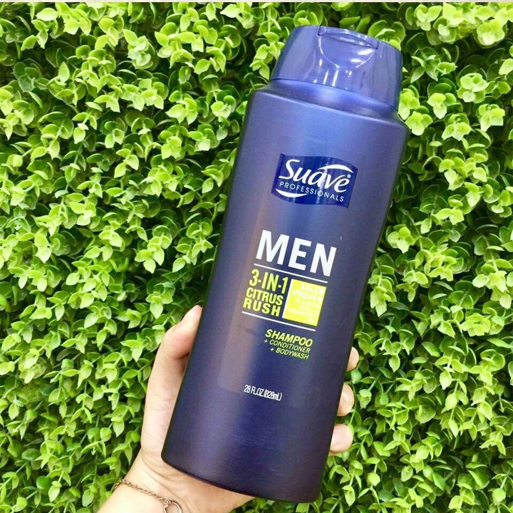 Sữa tắm, Gội và Xả SUAVE MEN Mỹ 3in1 828ml