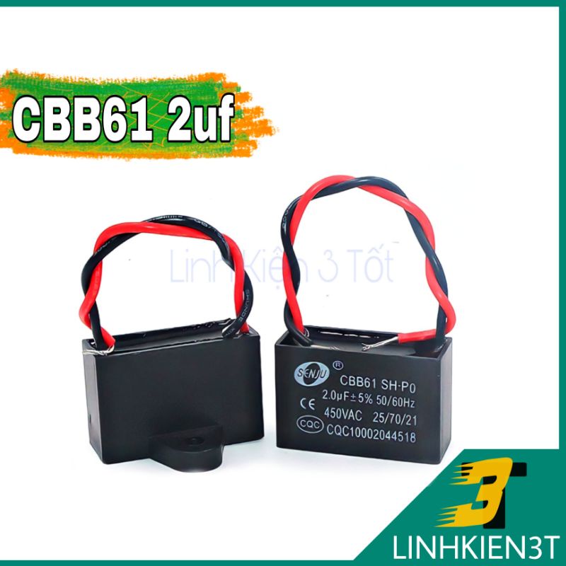 Tụ quạt cây - quạt trần- quạt treo tường 400v / 2uf