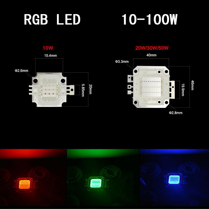 Chip Đèn Led Trồng Cây 10w 20w 30w 50w Rgb Smd