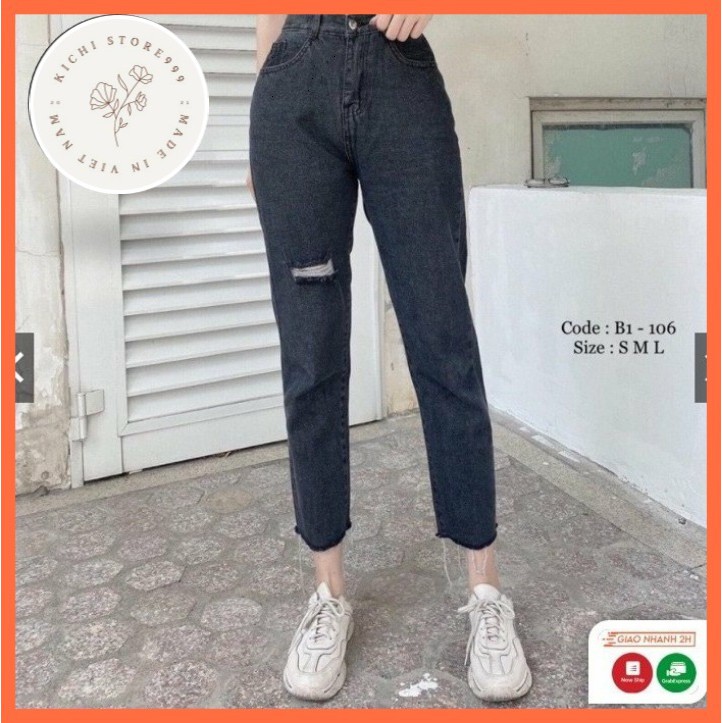 Quần Jean Baggy ông suông cao cấp nữ Kichistore , Quần Baggy thời trang cao cấp nữ M09 | BigBuy360 - bigbuy360.vn