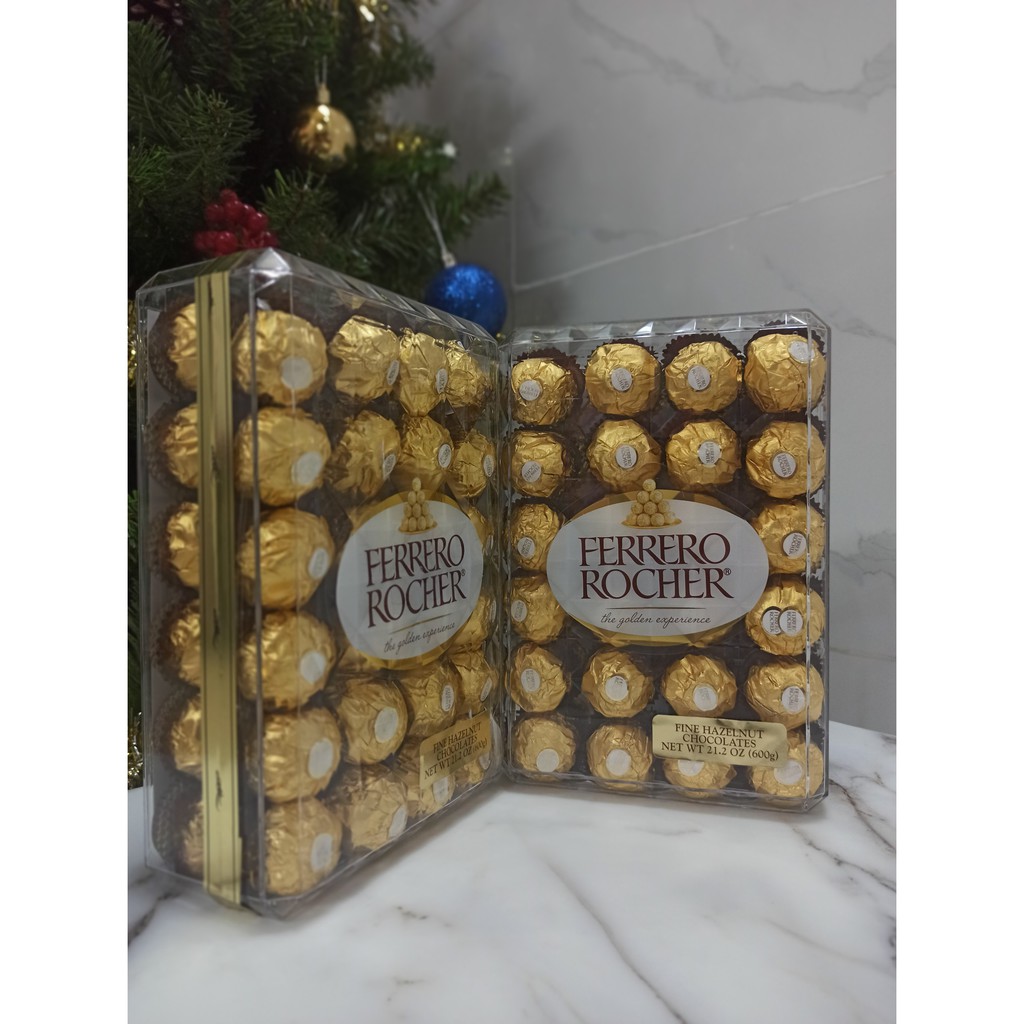 Socola Ferrero Rocher 48 viên ( hộp vuông 2 lớp, mỗi lớp 24 viên )