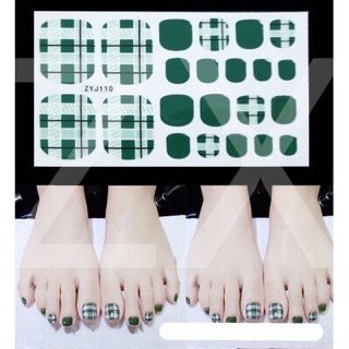 Miếng dán móng chân Nail Art Sticker trang trí nghệ thuật kiểu dáng xinh xắn (bảng 2)