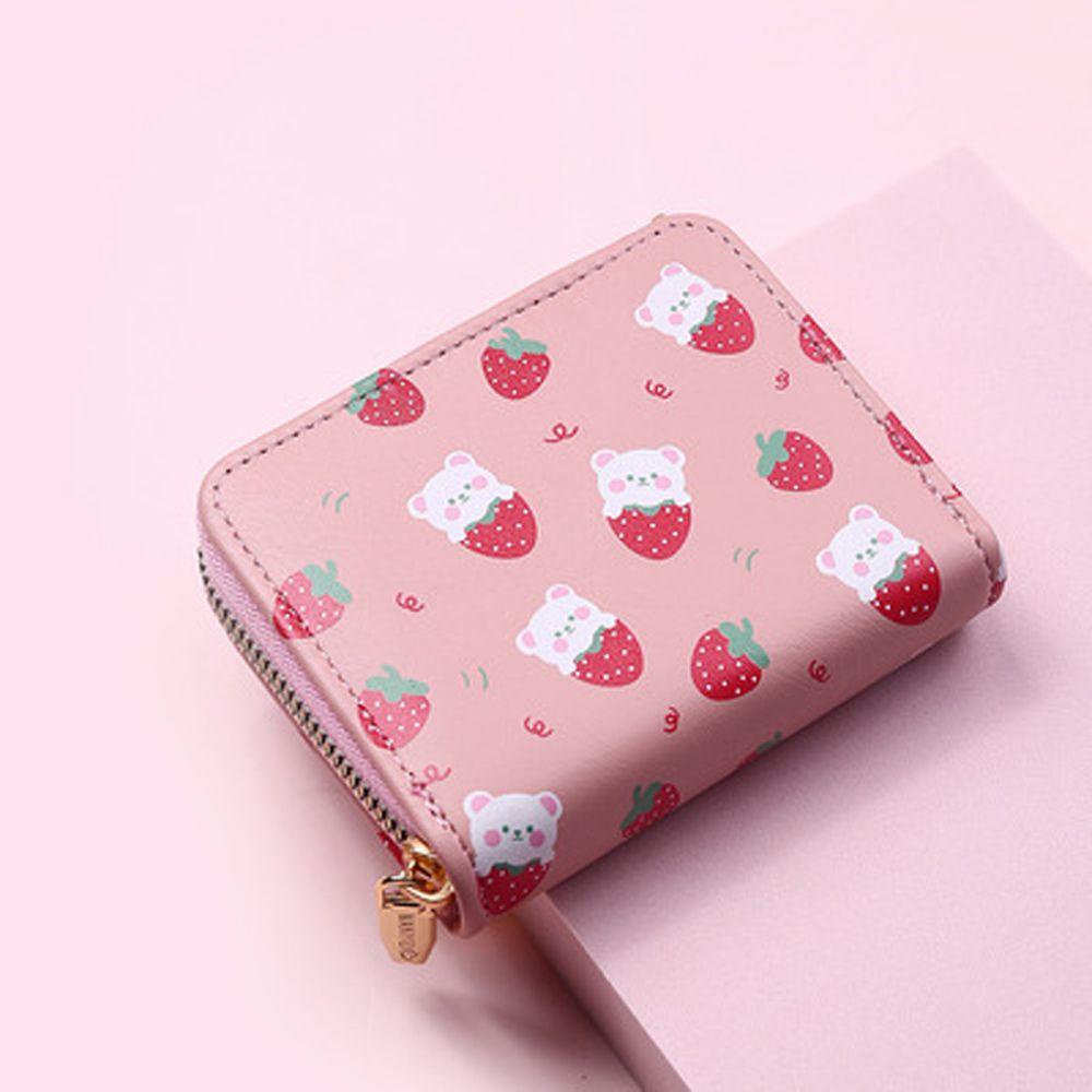 BACK2LIFE Cartoon Wallet Cute Female Credit ID Card Card Case Bank Card Bear Zipper Card Bag