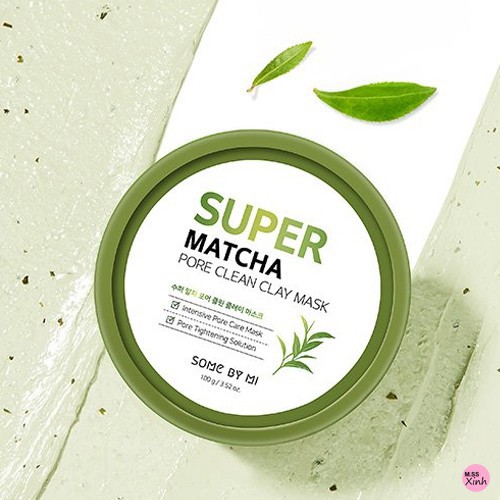 Mặt nạ đất sét làm sạch lỗ chân lông SOME BY MI Super Matcha Pore Clean Clay Mask 100g Chính hãng - Miss Xinh