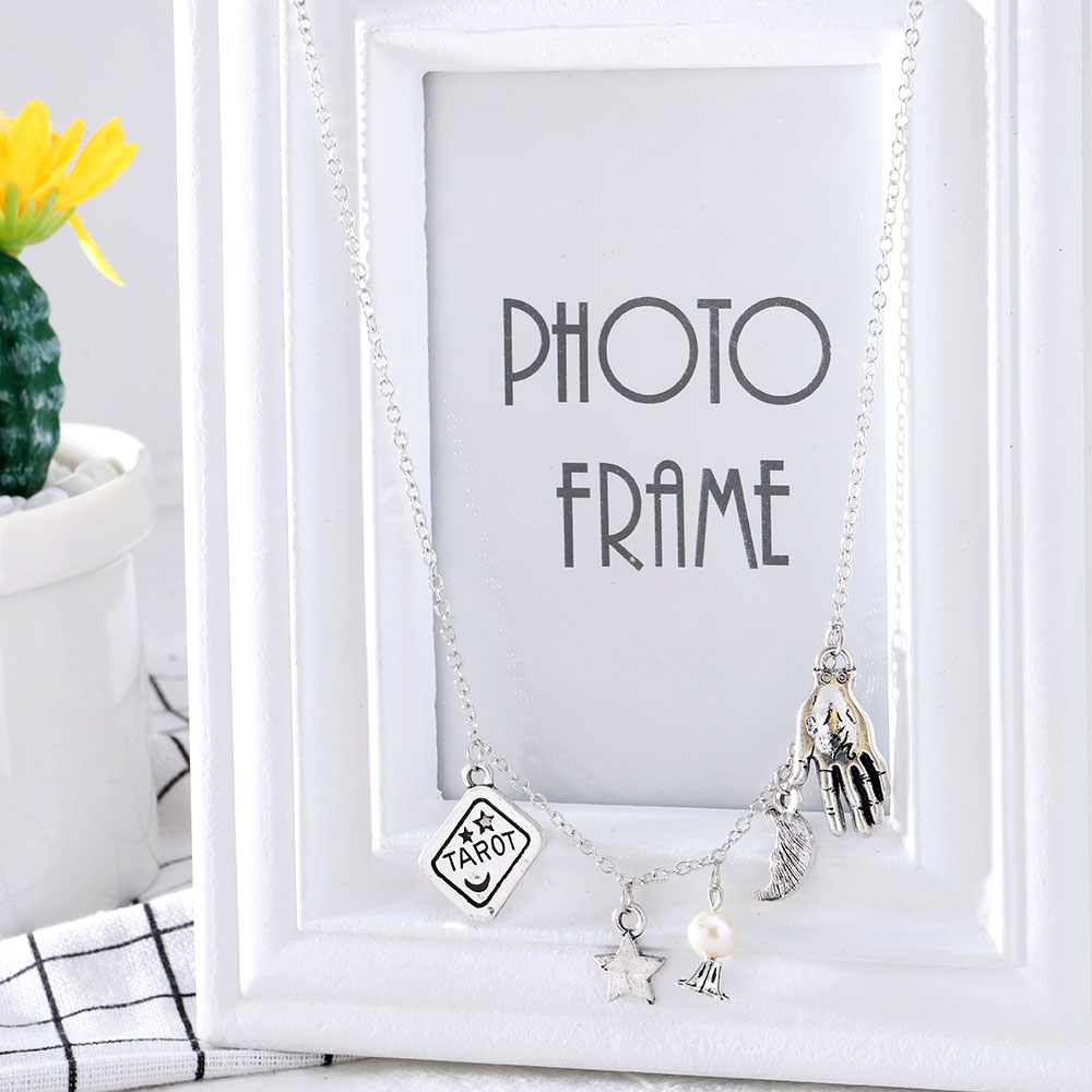 vòng cổ Hợp Kim Đính Ngọc Trai Giả Xinh Xắn COD