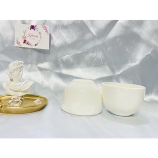  Set 4 ly trụ sứ trắng không quai kiểu Nhật hiện đại uống trà sứ dày đẹp 