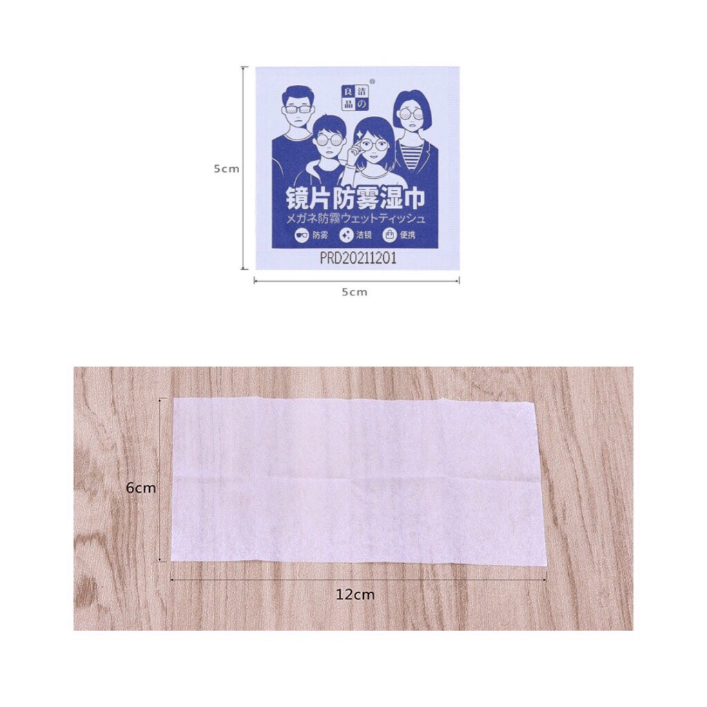 Hộp 100 khăn lau kính Nano, chống bám hơi nước, chống bụi bẩn