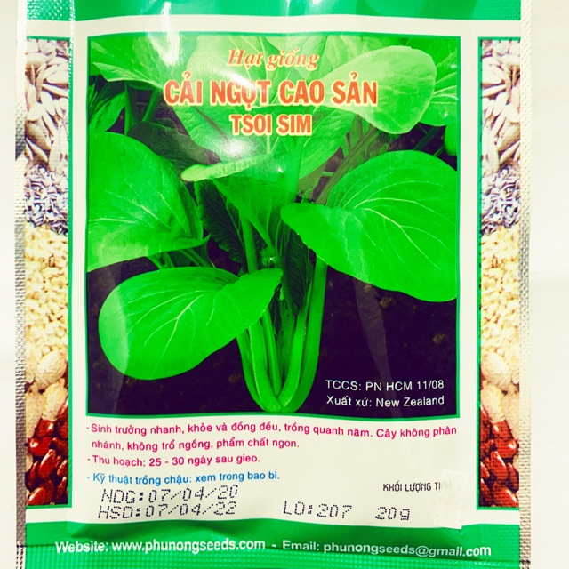 Hạt giống cải ngọt