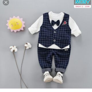 Bộ đồ vest sành điệu cho bé trai