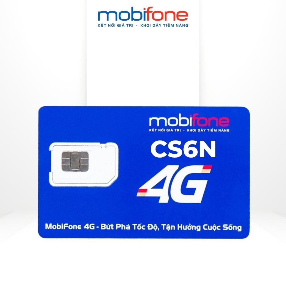 Sim 4G Mobifone CS6N tốc độ cao  trọn gói không cần nạp trong 6 tháng, bảo hành 12 tháng