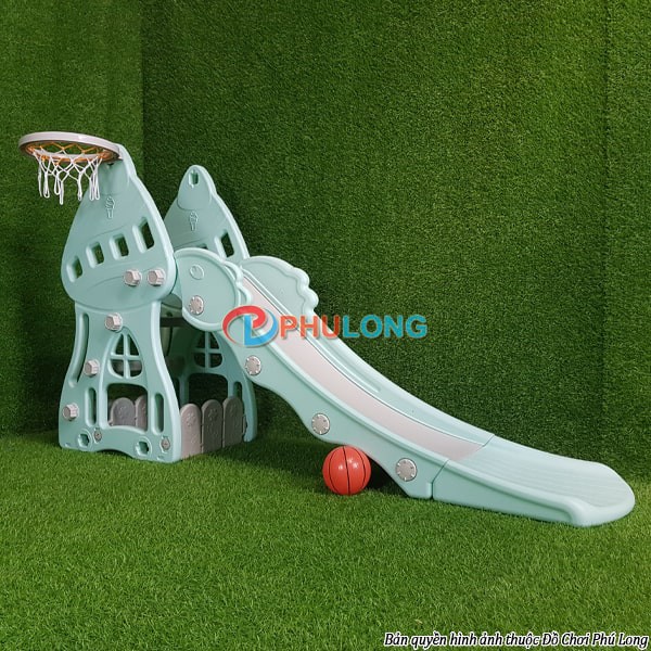 Bộ cầu trượt cho bé hình nấm, cầu tuột nhựa giá rẻ cho bé PL0628B