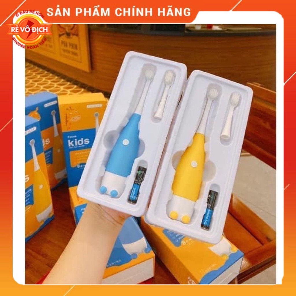 Bàn Chải Đánh Răng - Máy Đánh Răng Tự Động Cho Bé, Lông Mềm, Chạy Bằng Pin Có Đầu Thay Giá Siêu Rẻ